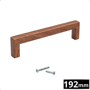 10X Handgreep 192mm RVS Walnoot Look – Cedar
