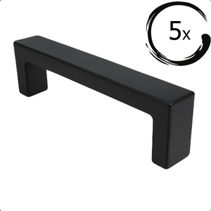 Atlanta 128 mm Edelstahl Schwarz Set 5