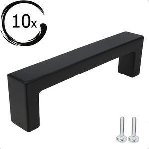 10x Atlanta Handle 96 mm Stainless Steel Black