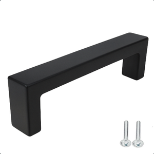 10x Handle / Furniture Handle Atlanta 128 mm Stainless Steel Black