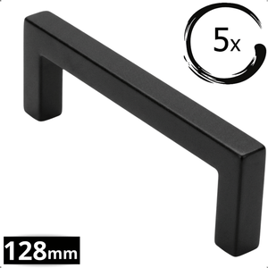 5 Handgreep 128mm RVS Zwart – Dallas