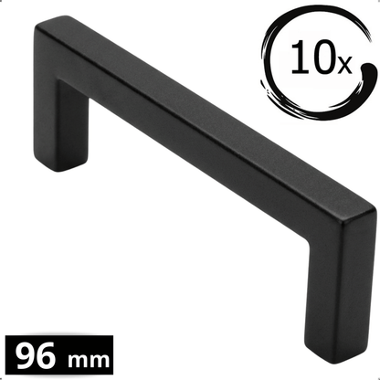 10X Handgreep 96mm RVS Zwart – Dallas