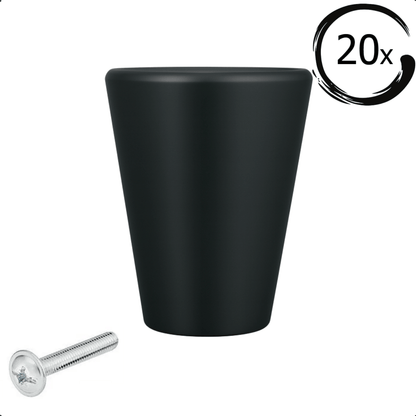 20X Deurknop Akron Zwart