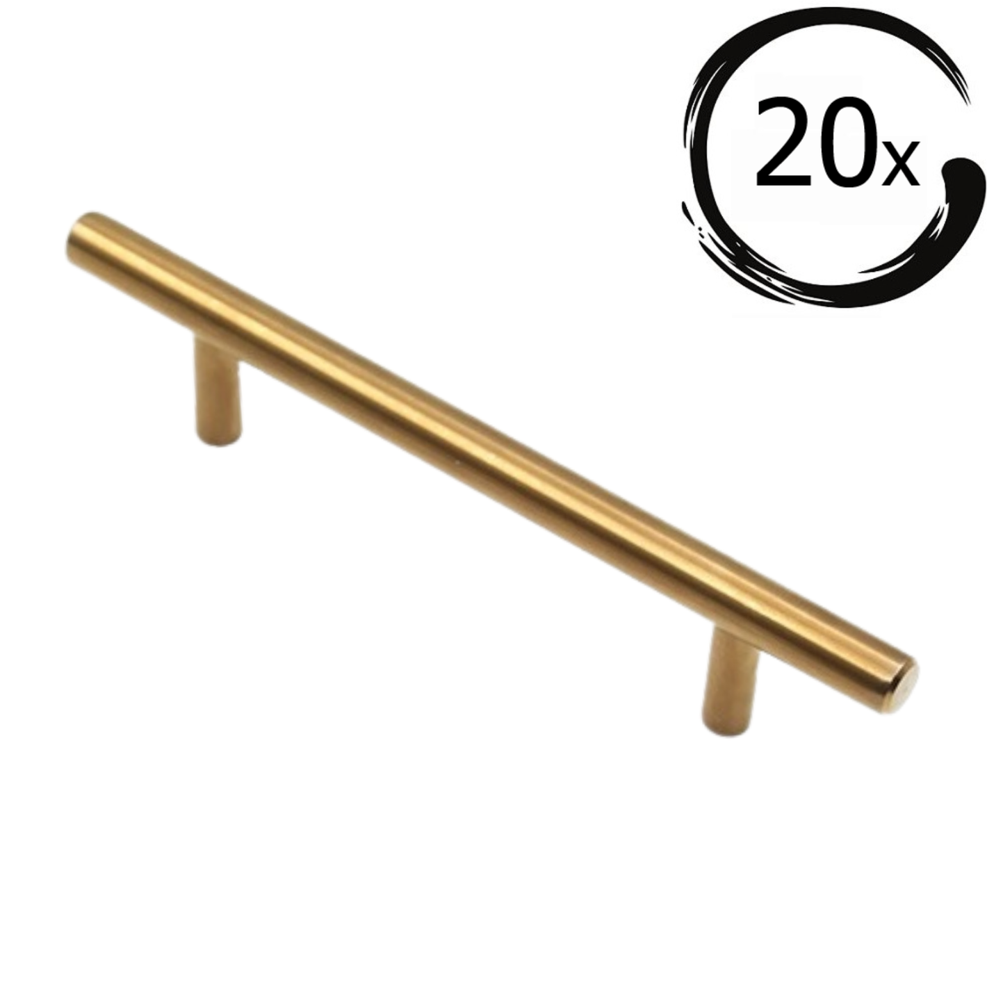 20X Handgreep Denver 96 mm RVS Goud