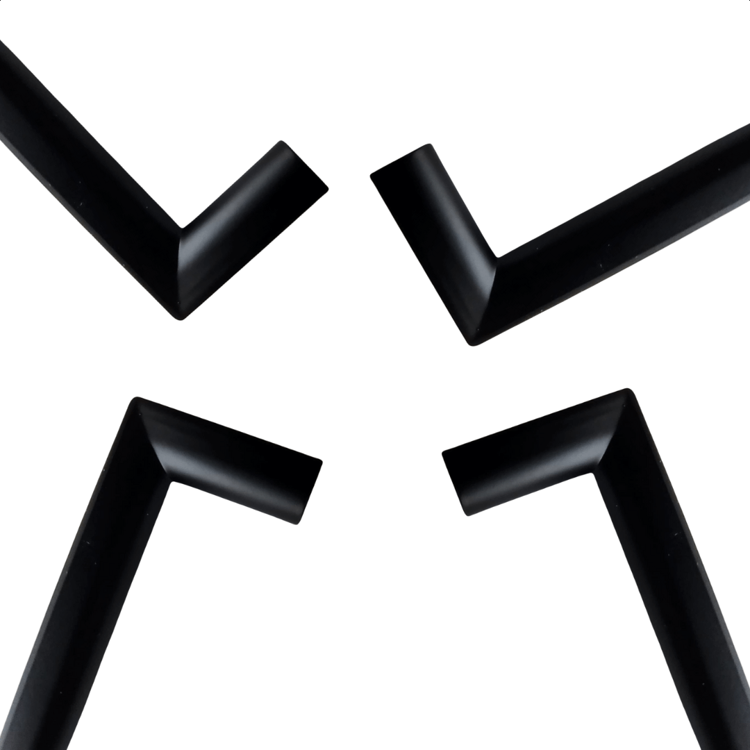 Aurora 128 mm kunststof Zwart Set 10 - BY MJM - KN128MM