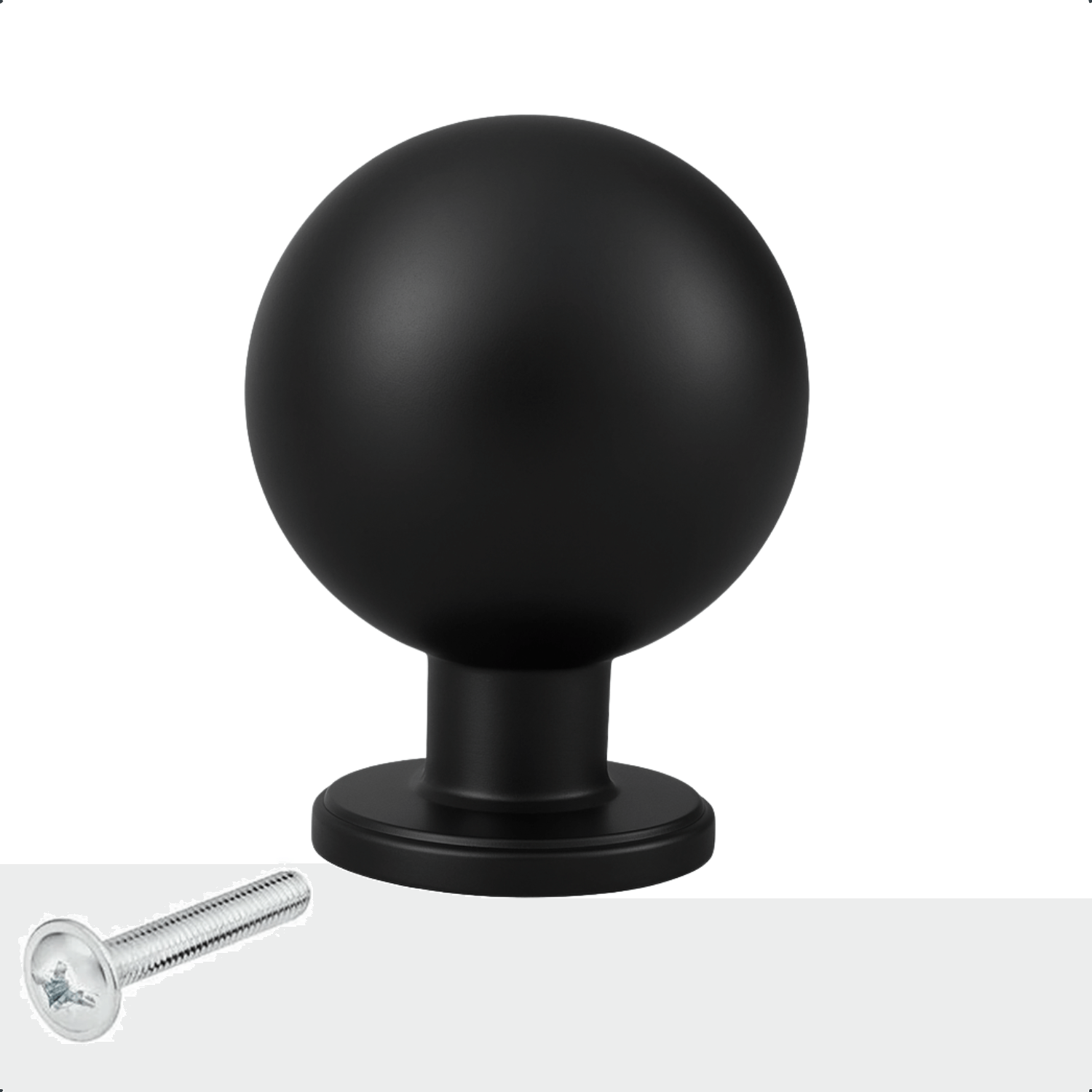 Deurknop 24mm Zwart – Madison - BY MJM - GMJ72