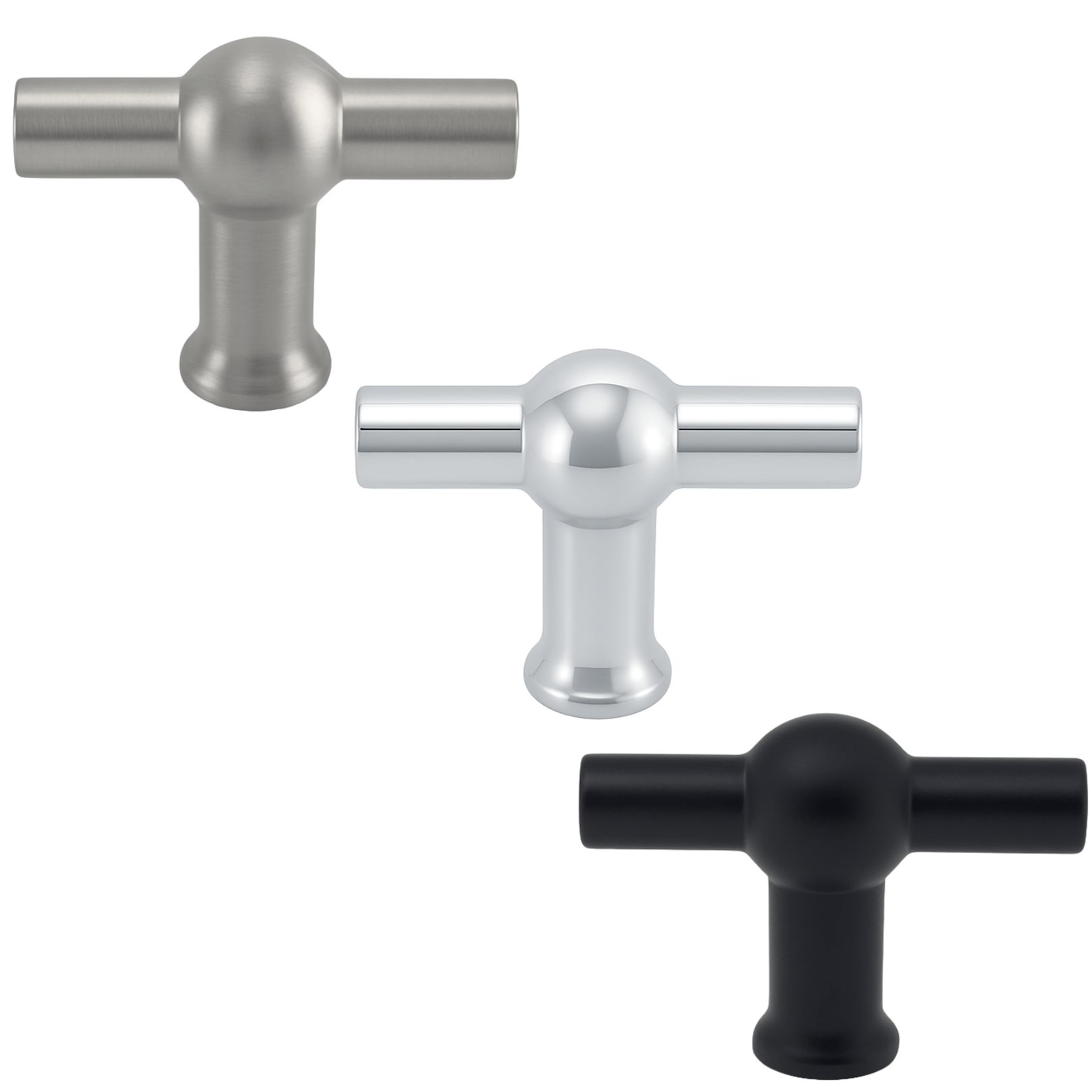 Deurknop 48mm Zwart – Kansas - BY MJM - GMJ27