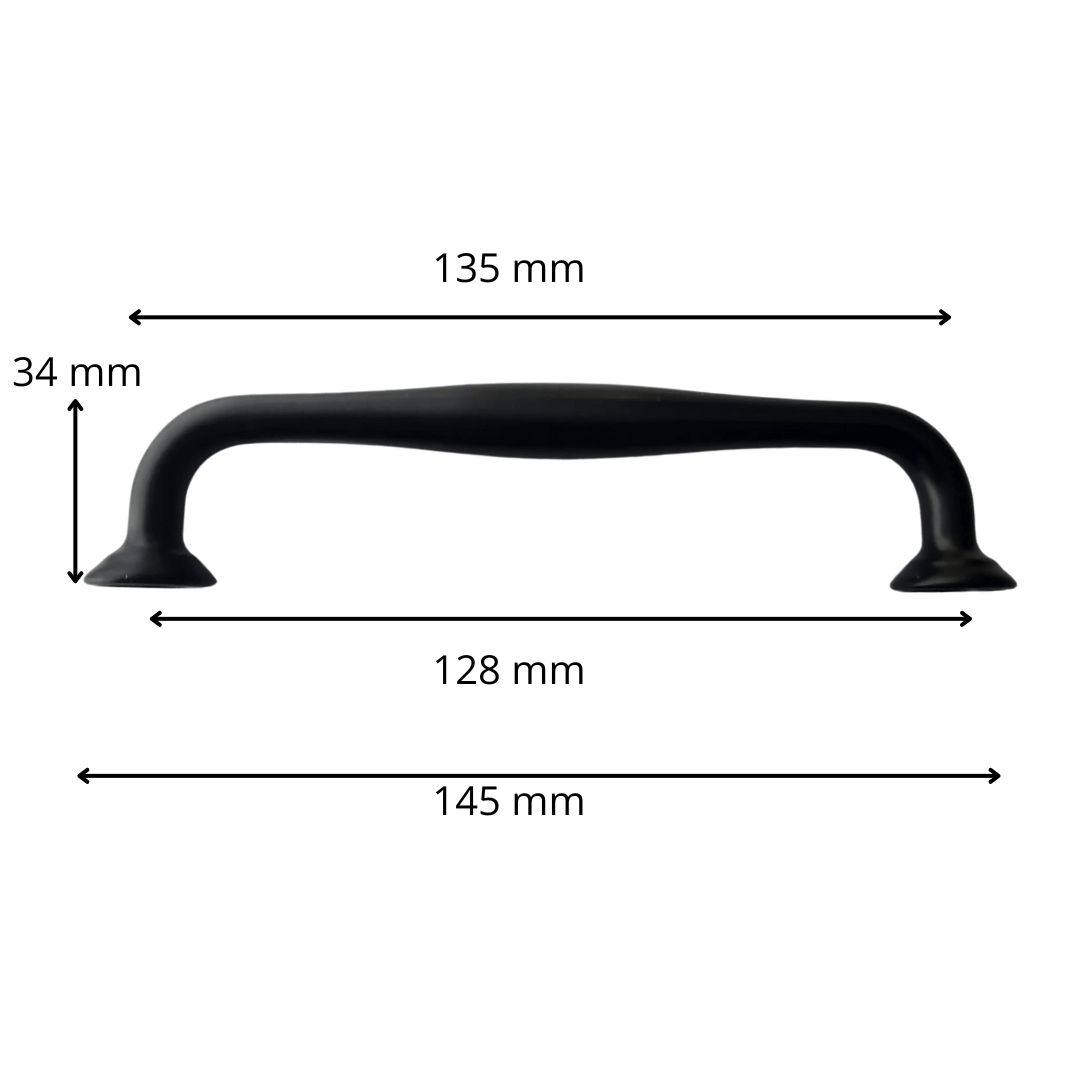 Handgreep 128mm Zwart – Laredo - BY MJM - GMJ48