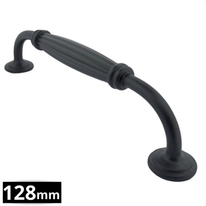 Handgreep 128mm Zwart – Norfolk - BY MJM - GMJ37