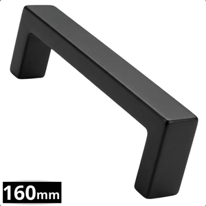 Handgreep 160mm RVS Zwart – Atlanta - BY MJM - GMJ14