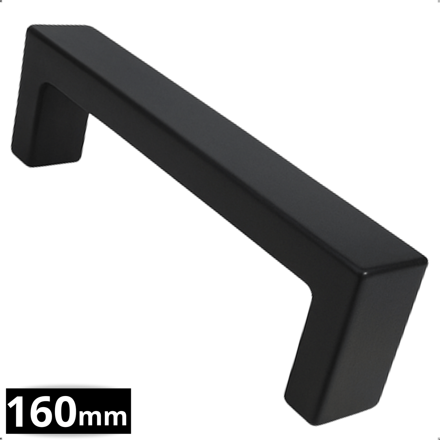 Handgreep 160mm RVS Zwart – Atlanta - BY MJM - GMJ14