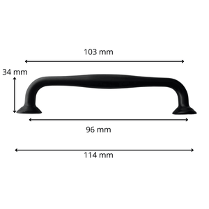 Handgreep 96mm Zwart – Laredo - BY MJM - GMJ46