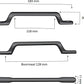 Handgreep Orlando 128 mm Zwart