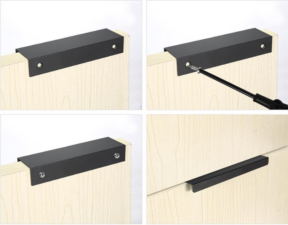 Handgreep 160mm Aluminium Zwart – Fargo - BY MJM - GMJ33